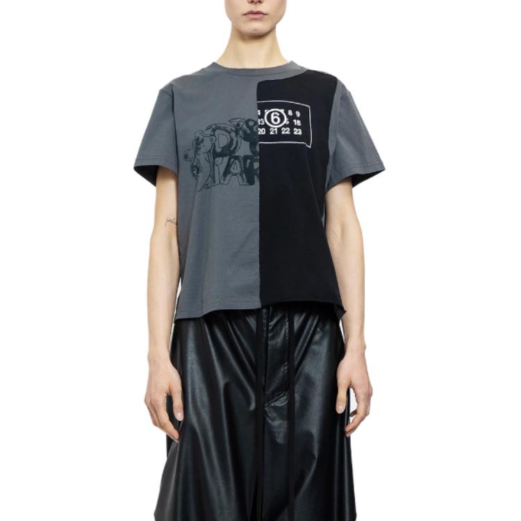 Панельная водолазка MM6 Maison Margiela, серая — фото 4