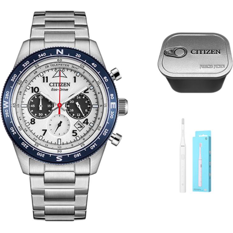 

CITIZEN Часы FUTURE FORCE Series Light Powered Quartz Movement Stainless Steel Strap Watch Men's Watch White Dial