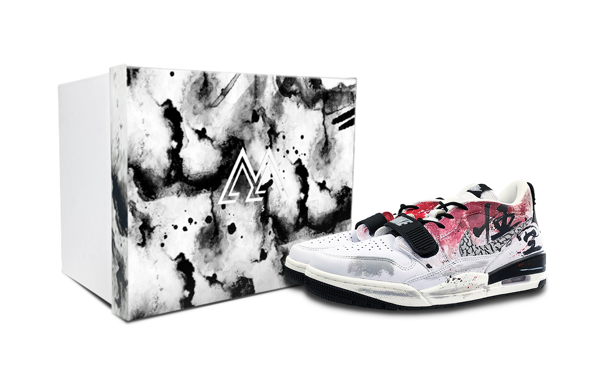 

Jordan Баскетбольные кроссовки Legacy 312 с низким верхом, износостойкие, противоскользящие, мужские, цвет: черный, белый, красный