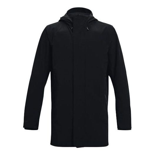 

Куртка rush shell long jacket 'black' Under Armour, черный