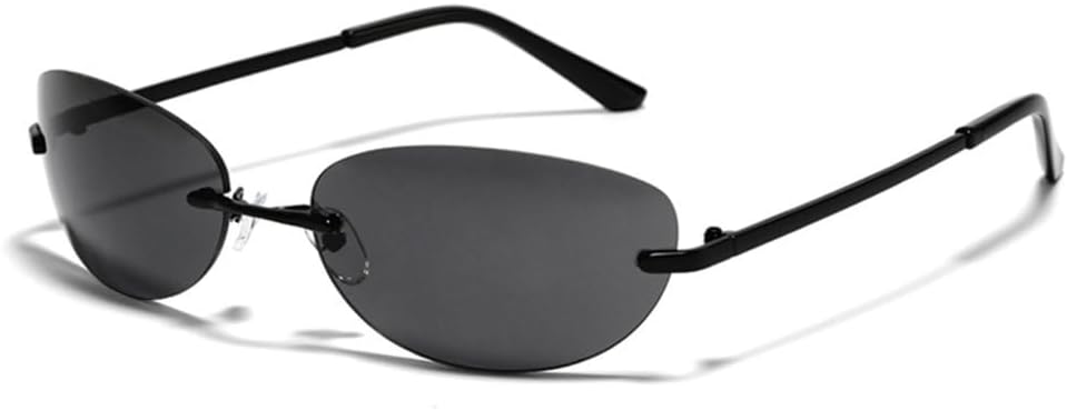 

Солнцезащитные очки LVTFCO в стиле стимпанк без оправы, модные очки для женщин и мужчин, панк-очки, унисекс, для активного отдыха, защита от УФ-излучения UV400, Black Gray