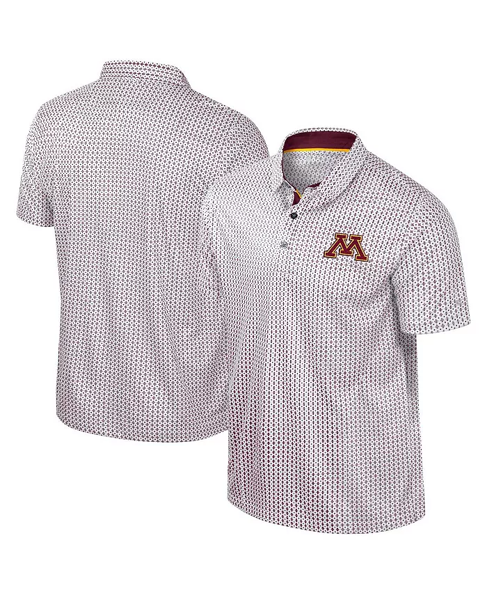 

Мужская поло большого и высокого размера Minnesota Golden Gophers Marty Rival цвета марсала Colosseum