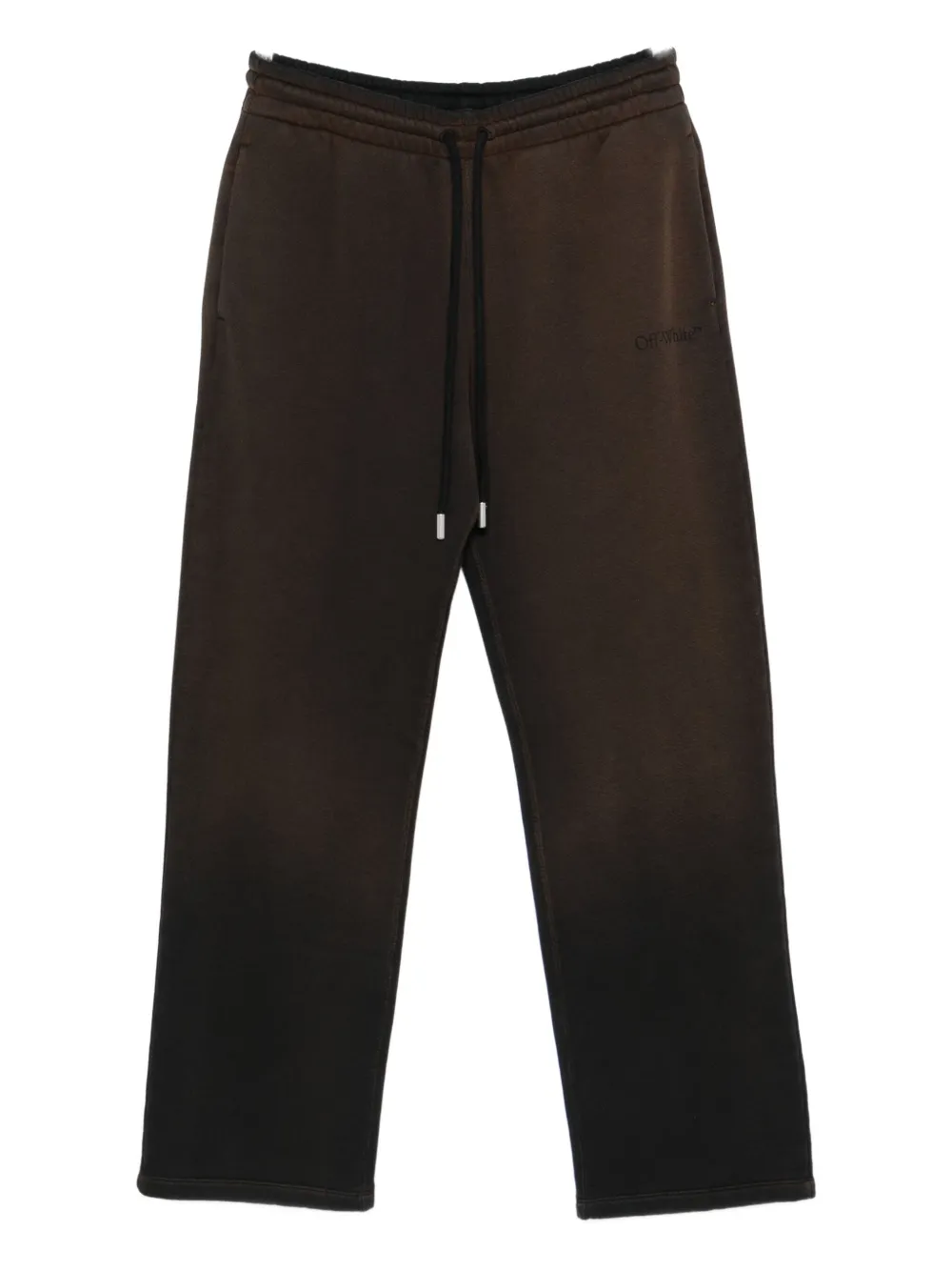 

Брюки с эффектом омбре и поясом на шнурке OFF-WHITE, коричневый