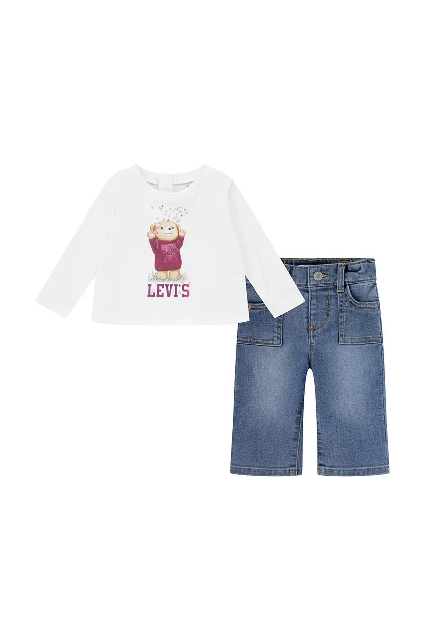 

Детский комплект TEE & CARGO PANT SET Levi's, белый