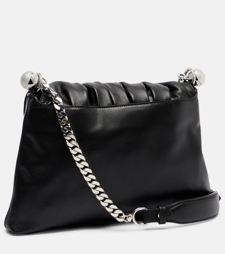 Болтон маленькая кожаная сумка через плечо Isabel Marant, Black/Silver — фото 4