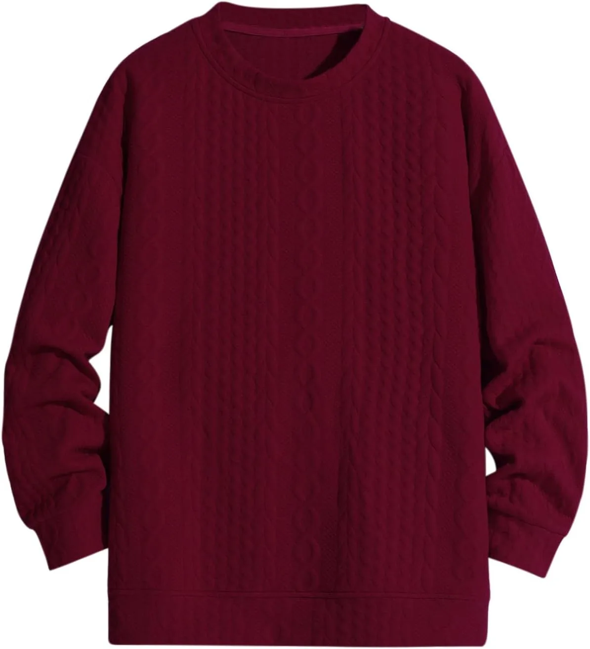 

Мужской свитер с кабельной вязкой и жаккардовым узором