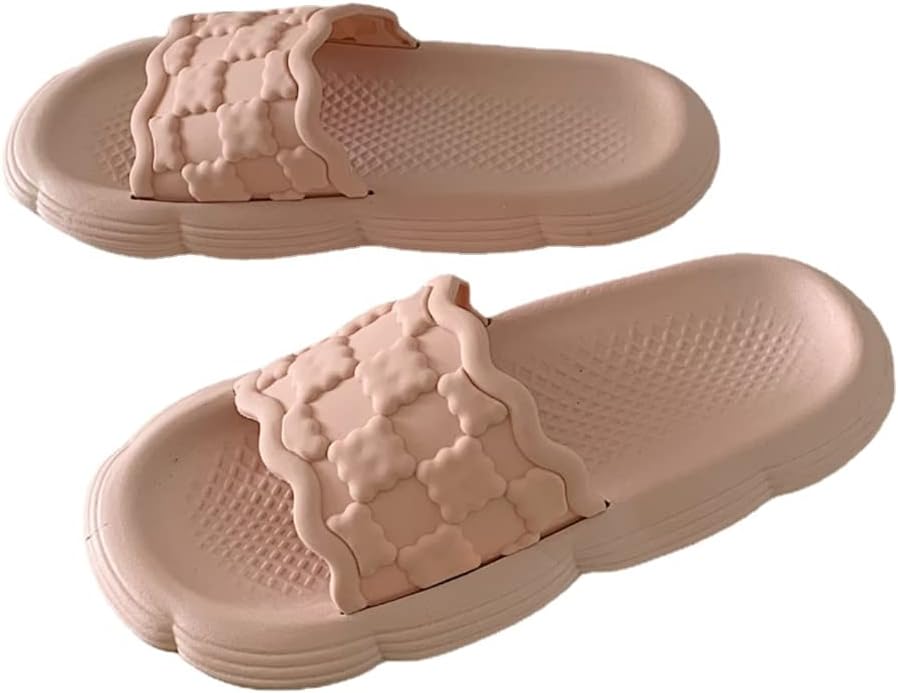 

Тапочки CEINOM Biscuit Cloud для женщин и мужчин, домашние тапочки для ванной, супер мягкие, удобные, с толстой подошвой, розовый