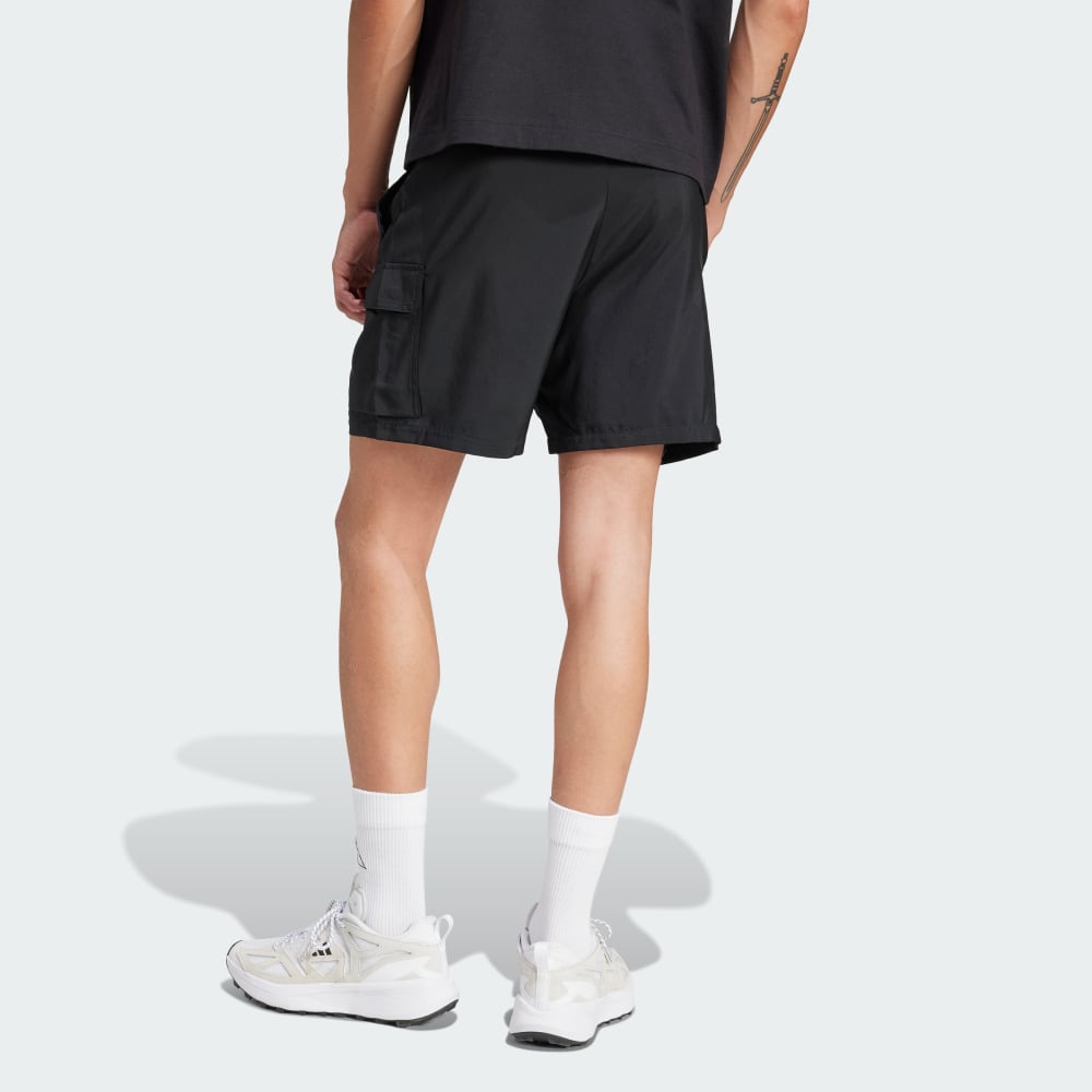 Шорты Adidas Essentials Small Logo Cargo Chelsea Shorts, черный/белый — фото 2