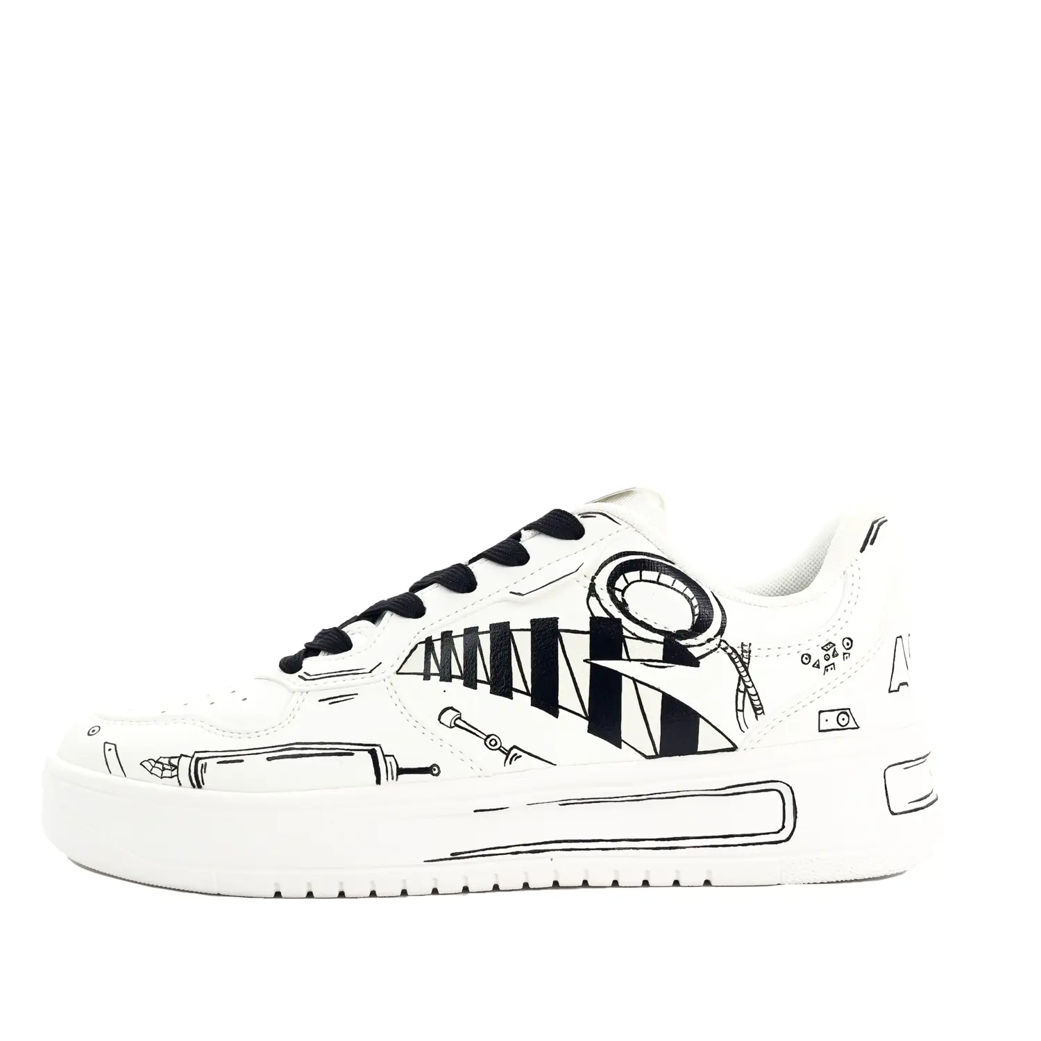 

ANTA Легкие устойчивые скейтбордские кроссовки Easy Coverage Abrasion Resistant Balance Low top Unisex белые