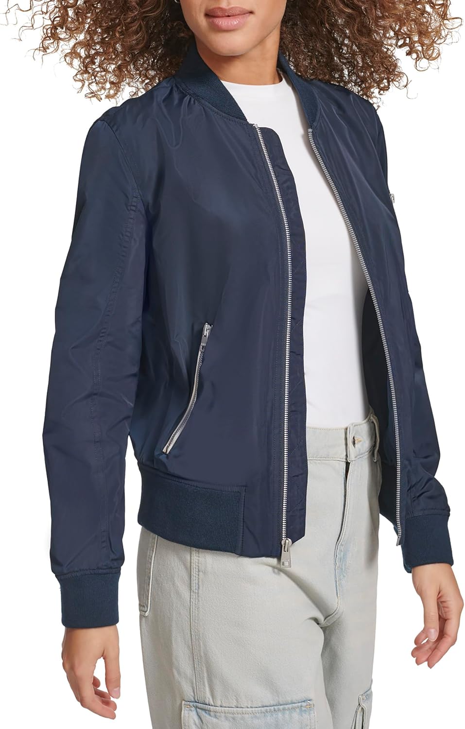 Женская куртка-бомбер Levi's Melanie Newport (стандартный и большой размер), Navy — фото 4