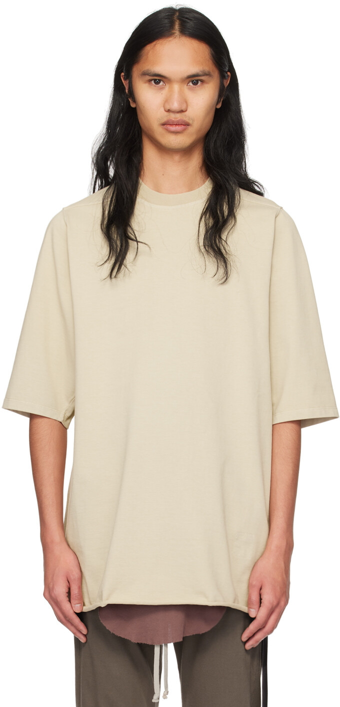 

Кремового цвета Футболка Jumbo Rick Owens Drkshdw, цвет Pearl