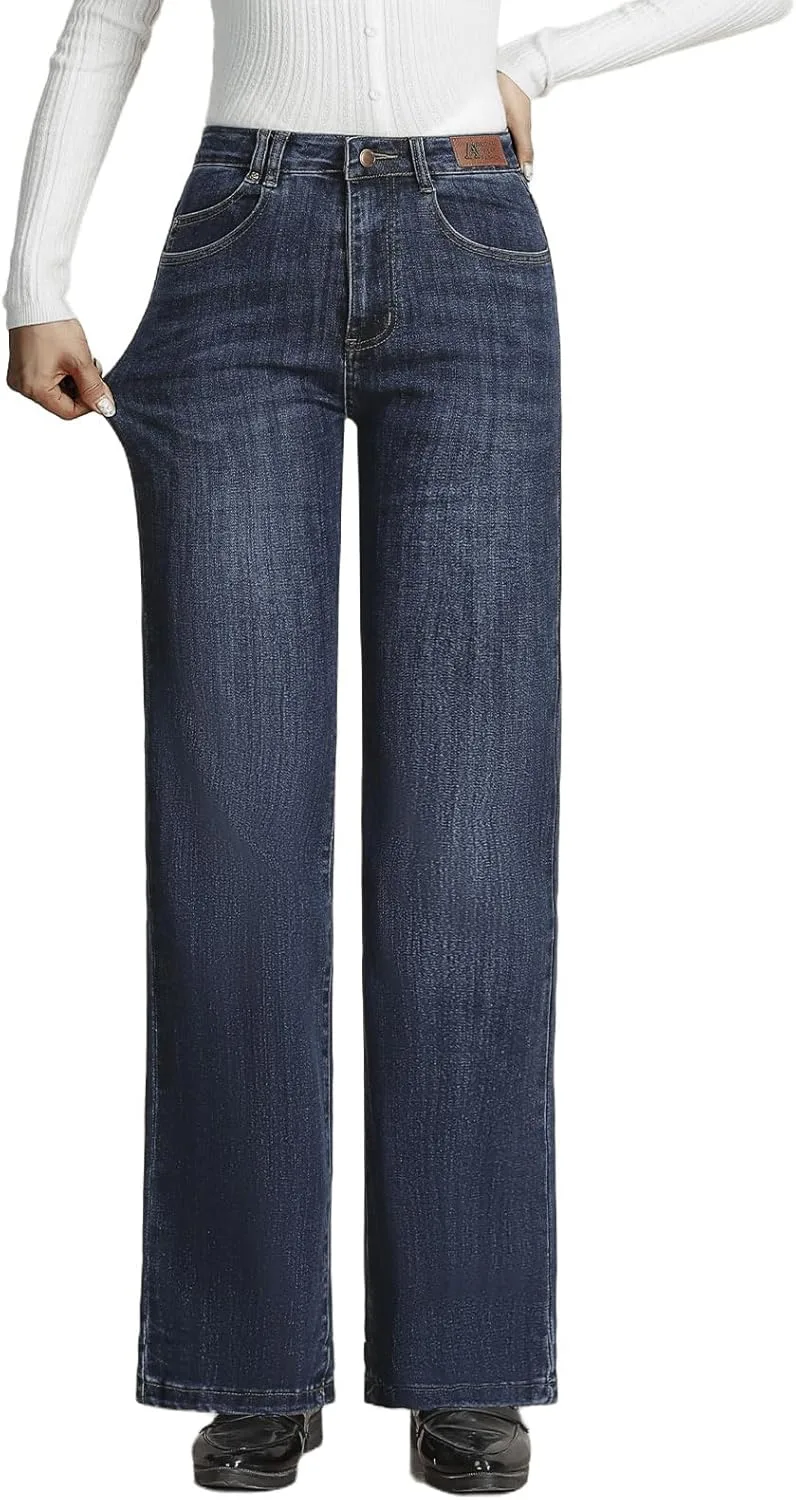 

Женские джинсы Baggy Stretchy High Waisted Straight Leg Djeanxa