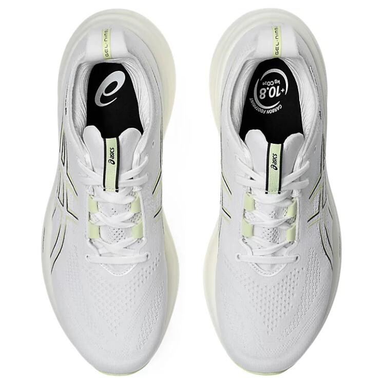 Кроссовки GEL-NIMBUS 26 мужские с низким верхом, белые/зеленые Asics — фото 3