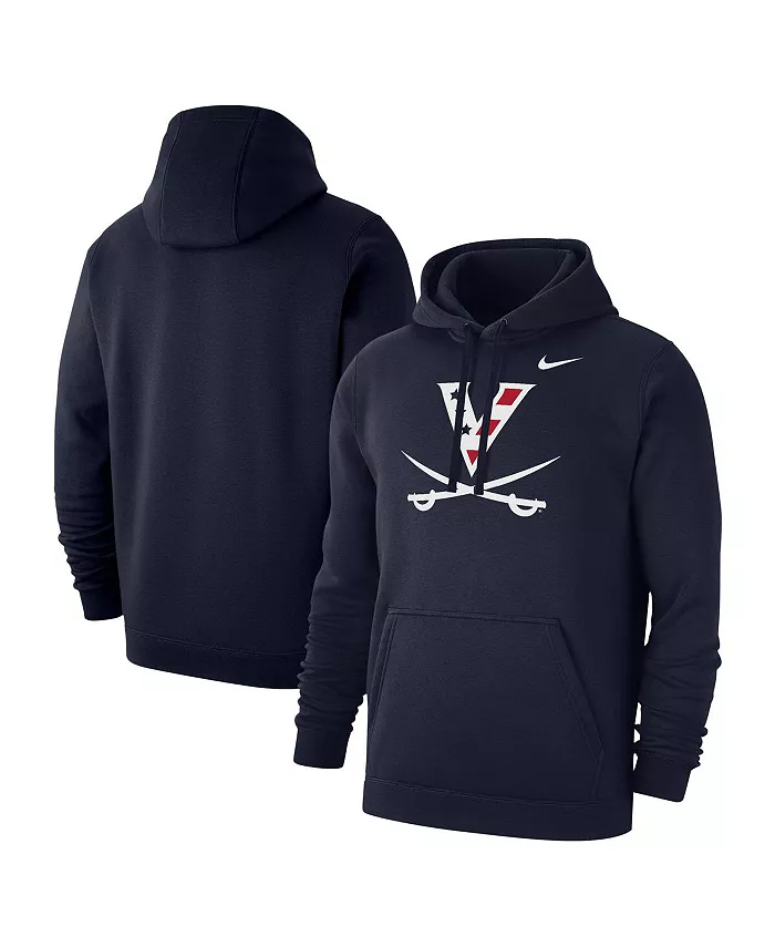 

Мужская толстовка с капюшоном Virginia Cavaliers Wahoo's Primary Club Fleece, цвет navy Nike