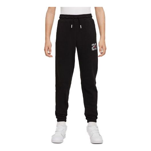 

Брюки (GS) Air Jordan Logo Printing Solid Color Casual Joggers/Pants/Trousers Boy Black, черный