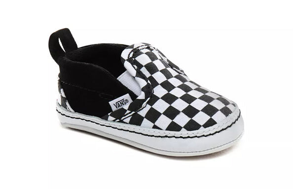 Кроссовки slip-on v crib 'checker - black white' Vans, черный — фото 3