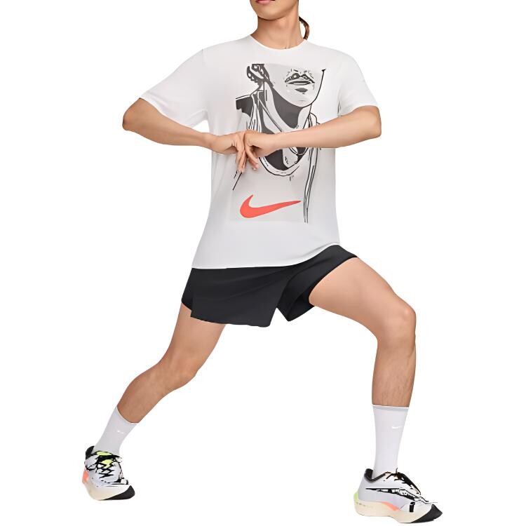 Футболка Dri-Fit Rise 365 мужская Summit белая/черная Nike, белый/черный — фото 4