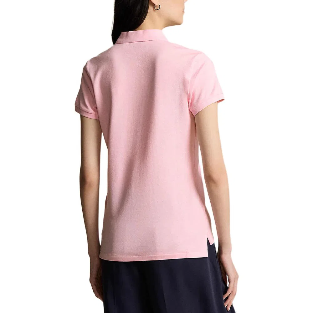 Поло с зауженным кроем из стрейч-ткани Polo Ralph Lauren, Pink — фото 4