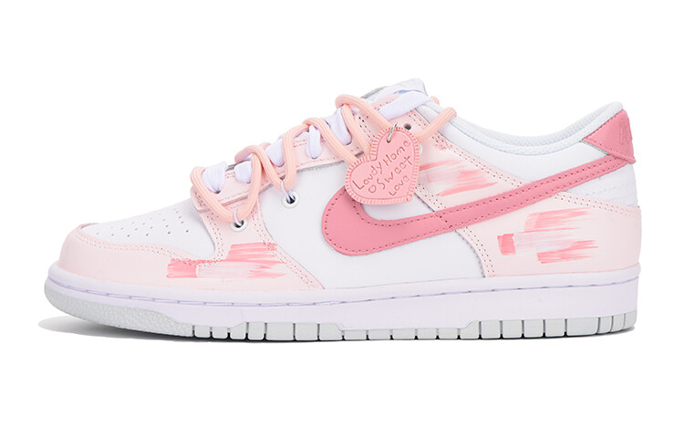 

Кроссовки Nike Dunk Skateboard Shoes Women's Low-Top White Pink, Розовый, Кроссовки Nike Dunk Skateboard Shoes Women's Low-Top White Pink