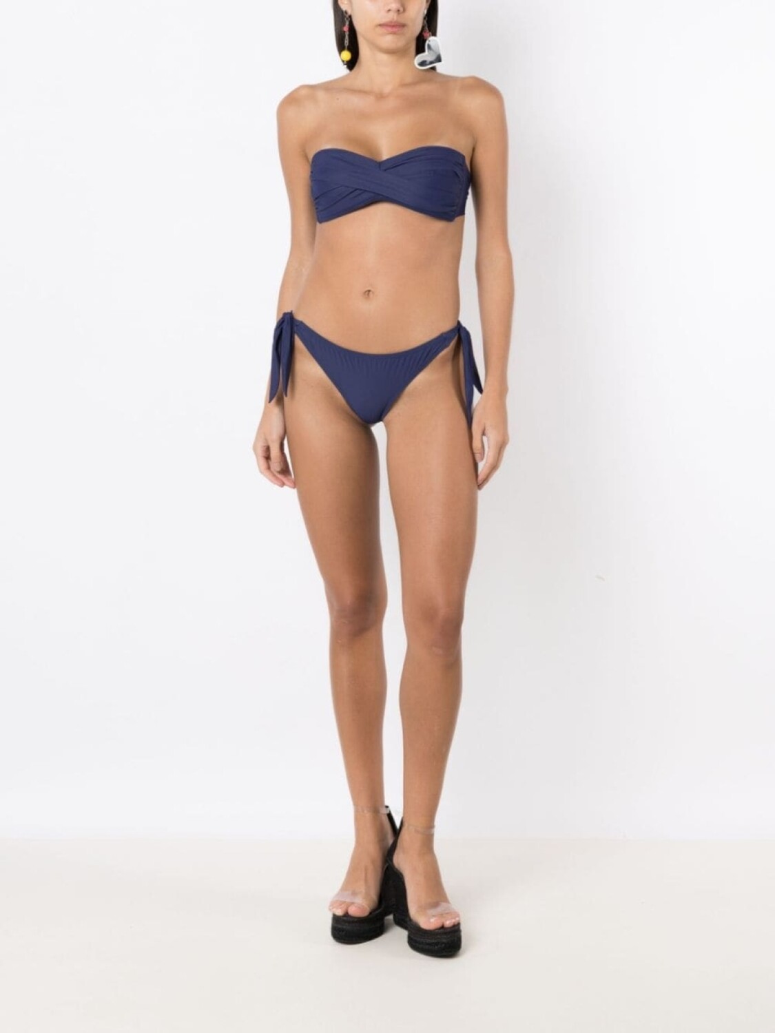 

Amir Slama бикини-бандо без бретелек с закрученным лифом, синий