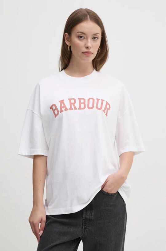 

Хлопковая футболка Barbour, белый