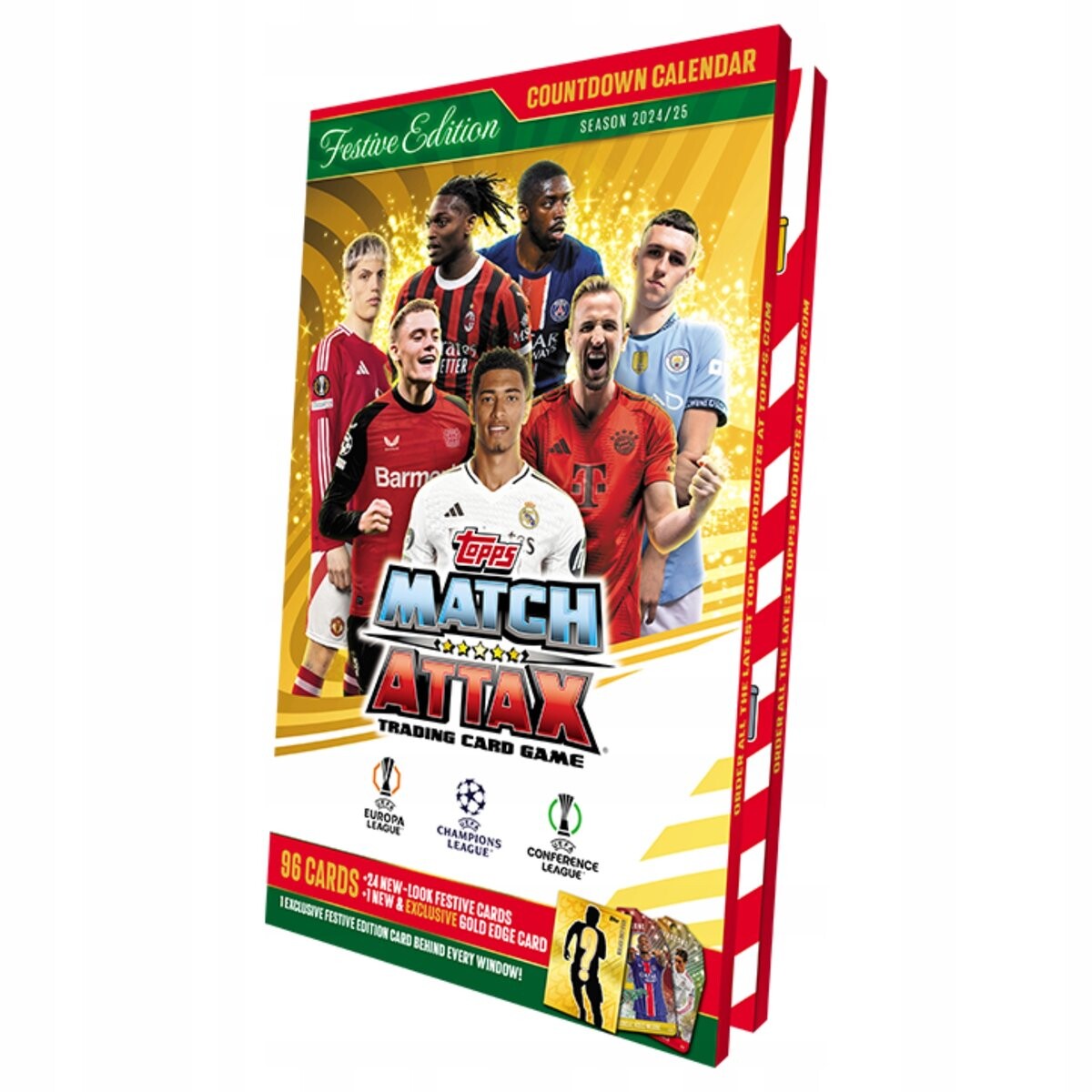 

Адвент-календарь Match Attax на 2025 год. Футбольные карточки Topps Squadzone