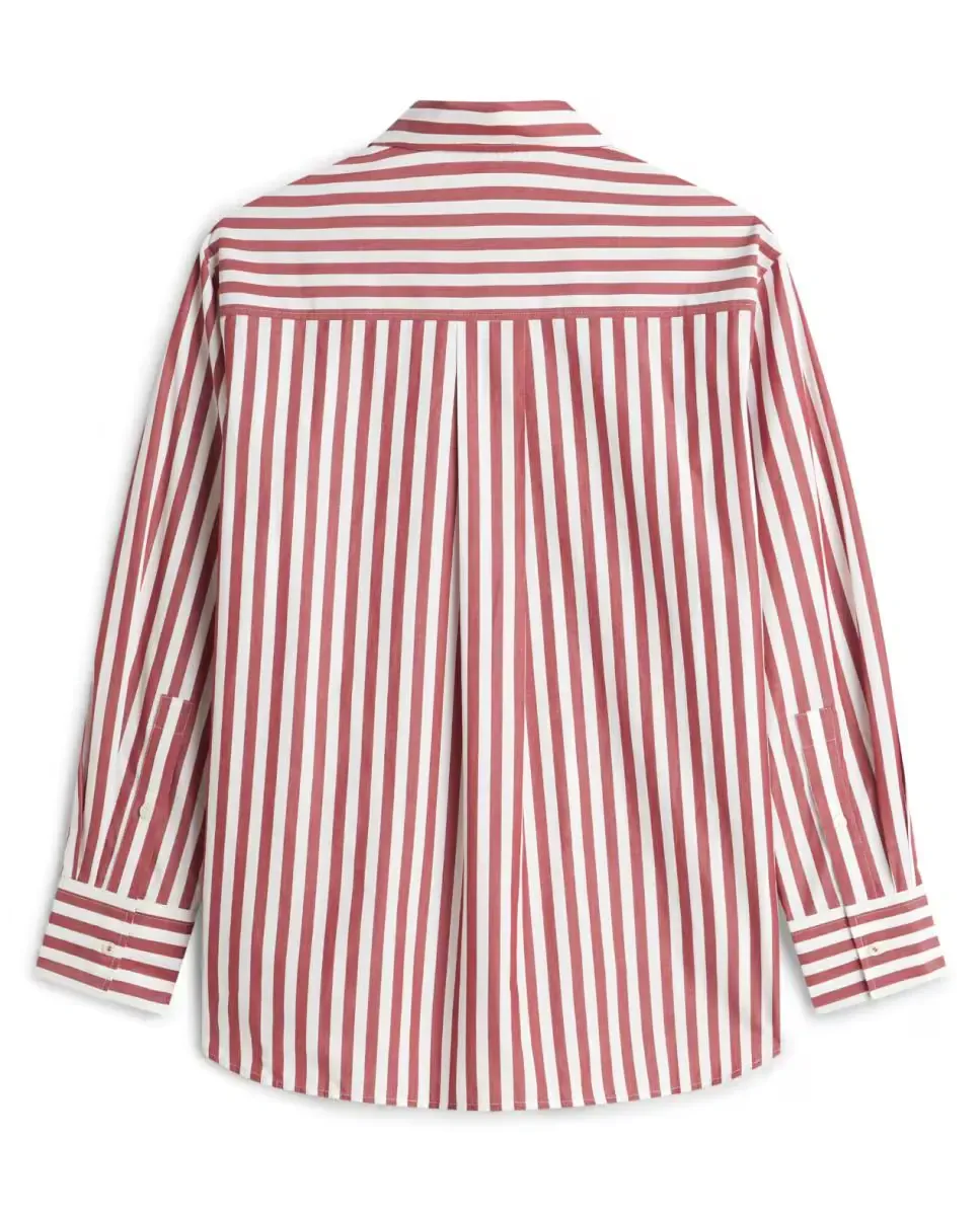 Женская рубашка с силуэтом relaxed Tommy Hilfiger, бордовый — фото 2