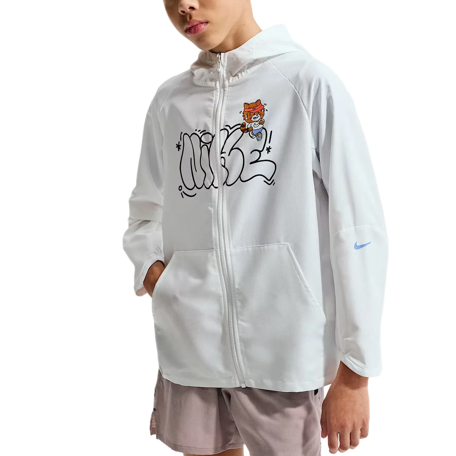 Детская куртка с капюшоном Moderate Nike, White