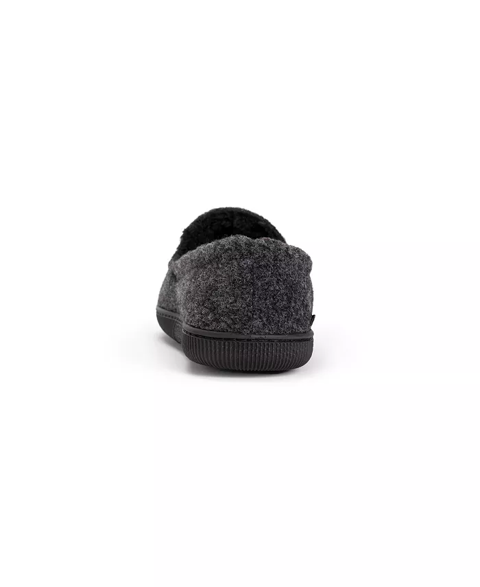 Мужские мокасины-тапочки из искусственной шерсти MUK LUKS, черный — фото 4