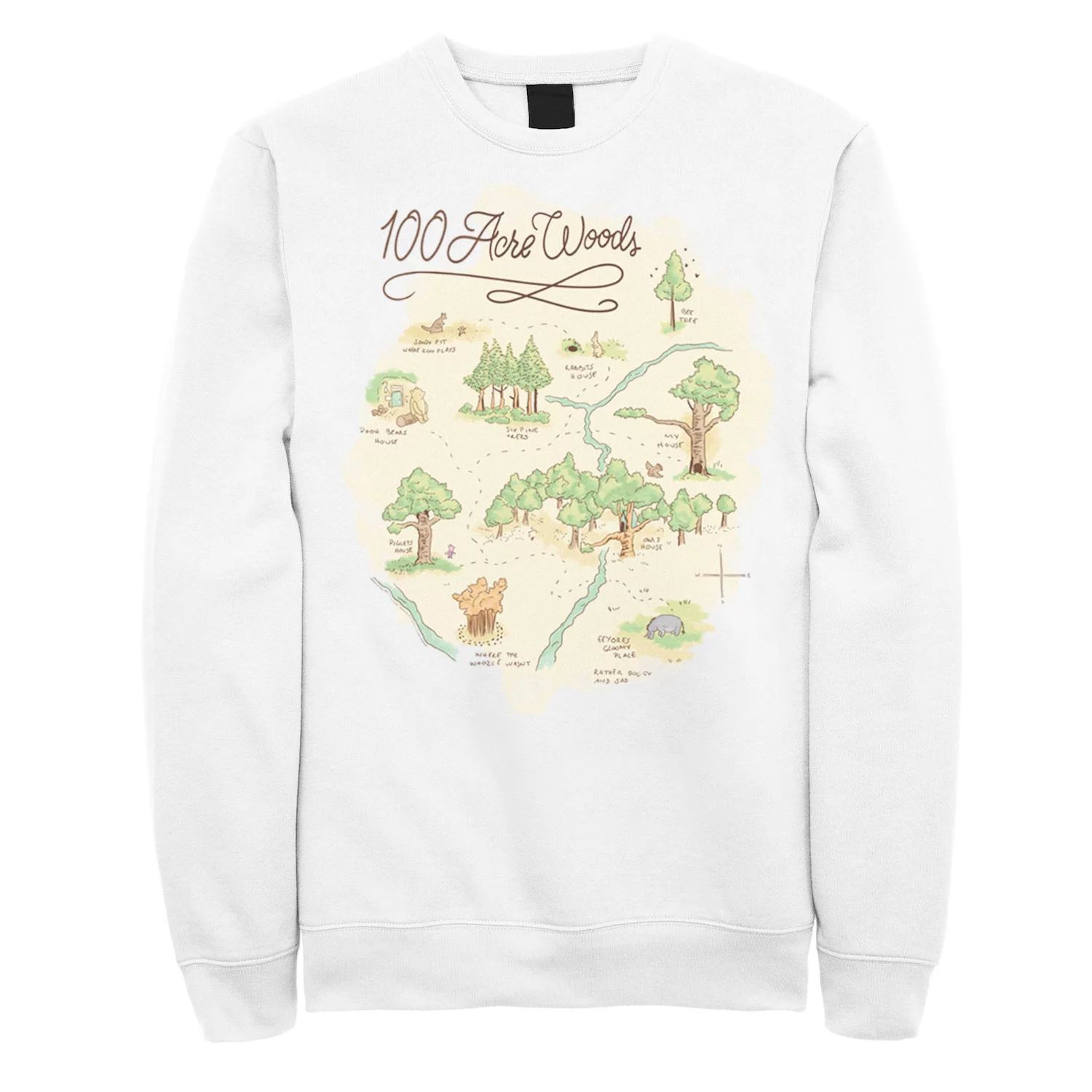 

Мужской свитшот Winnie The Pooh 100 Acre Woods Map Disney