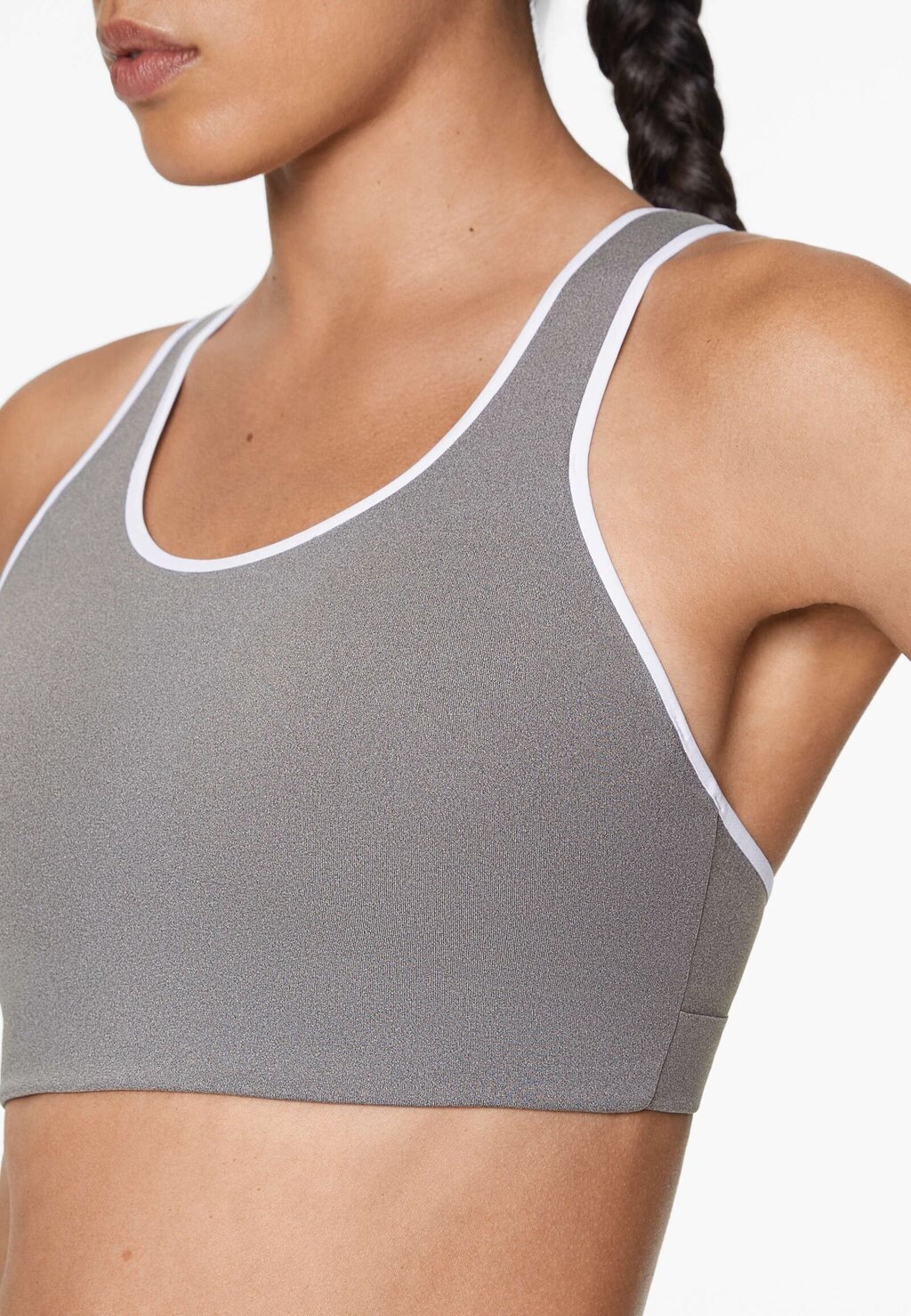 

Спортивный бюстгальтер с высокой поддержкой FIRM COMPRESSIVE WITH PIPING OYSHO, серый