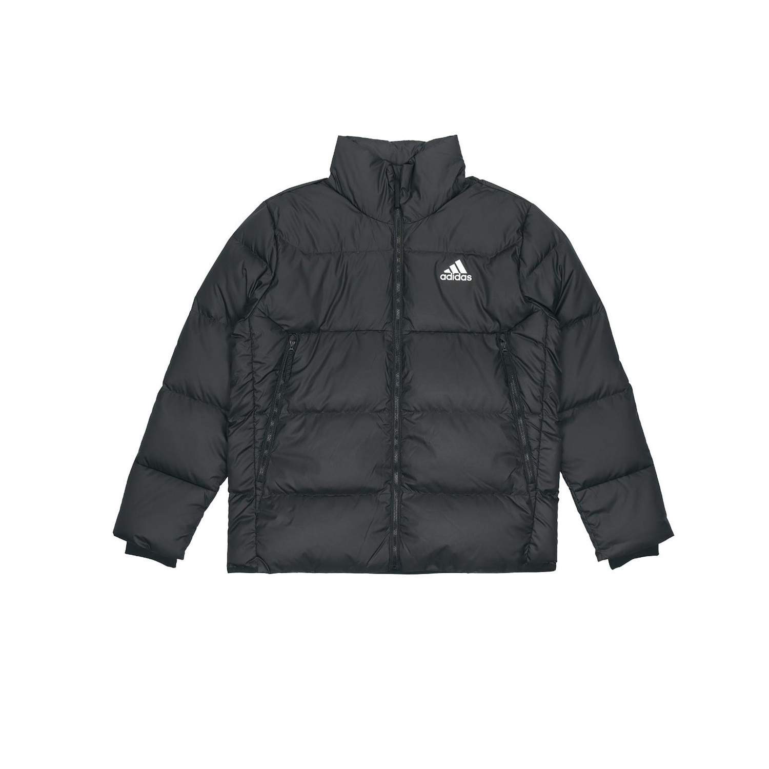 Мужская пуховая куртка с перегородками Adidas, черный белый-puppy medal — фото 4