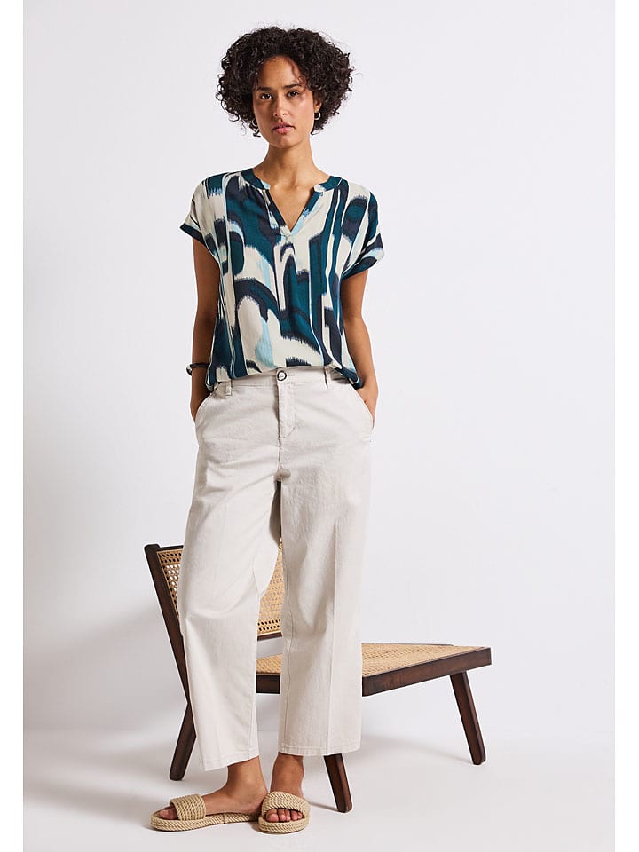 

Street One Блузка цвета бензин/крем