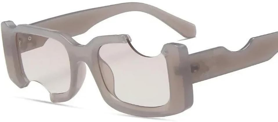 

Модные солнцезащитные очки с небольшим квадратным зазором, сине-розовые, для женщин, винтажные солнцезащитные очки с градиентным переходом, мужские хип-хоп очки, зеленые HYYZZC, Gray