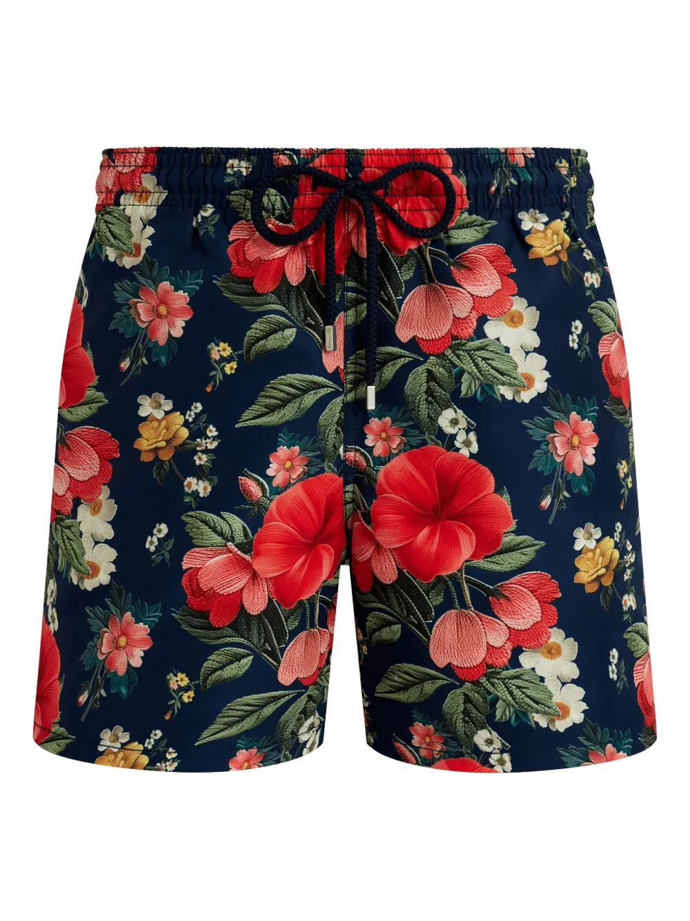 

Плавки-шорты с цветочным принтом и эластичным поясом Vilebrequin, синий