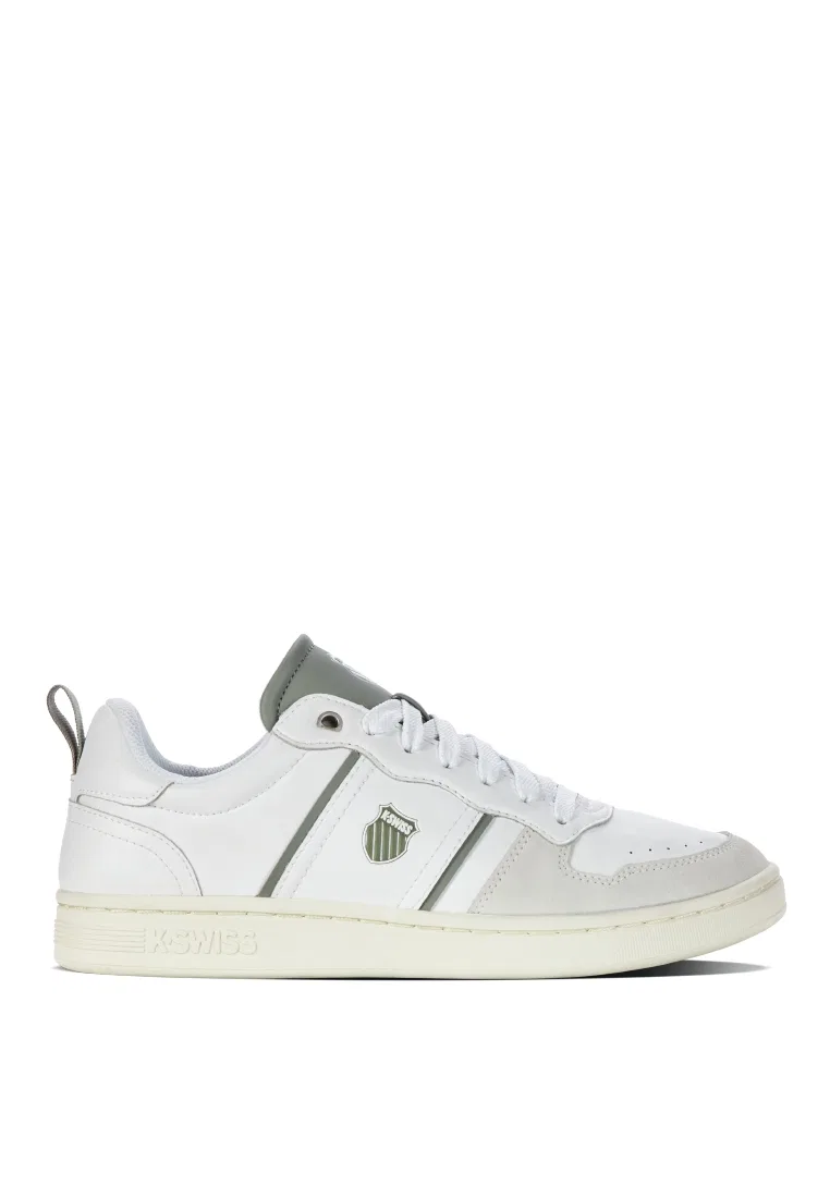 Кроссовки мужские LOZAN MATCH LTH, кожаные K-Swiss, белый/зеленый