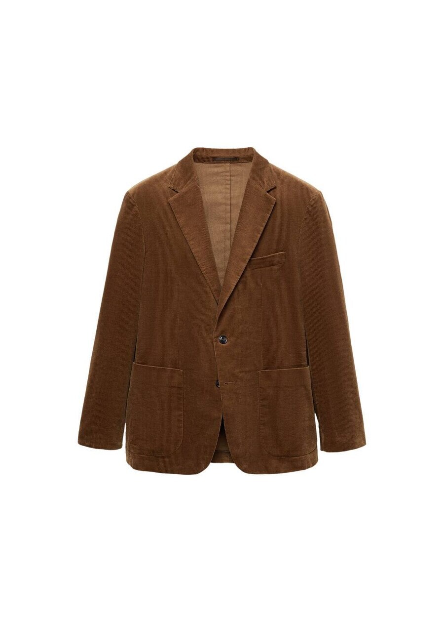 

Куртка MANGO MAN Slim fit Suit Jacket Molina, коричневый