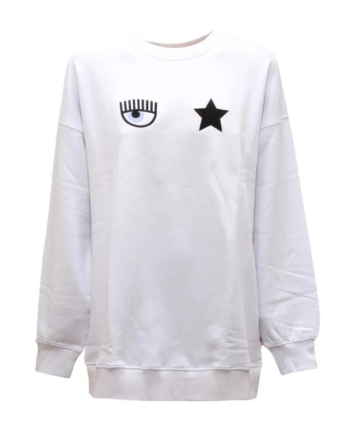 

Толстовка Eyestar с подкладкой из фелпы. Chiara Ferragni Collection, белый