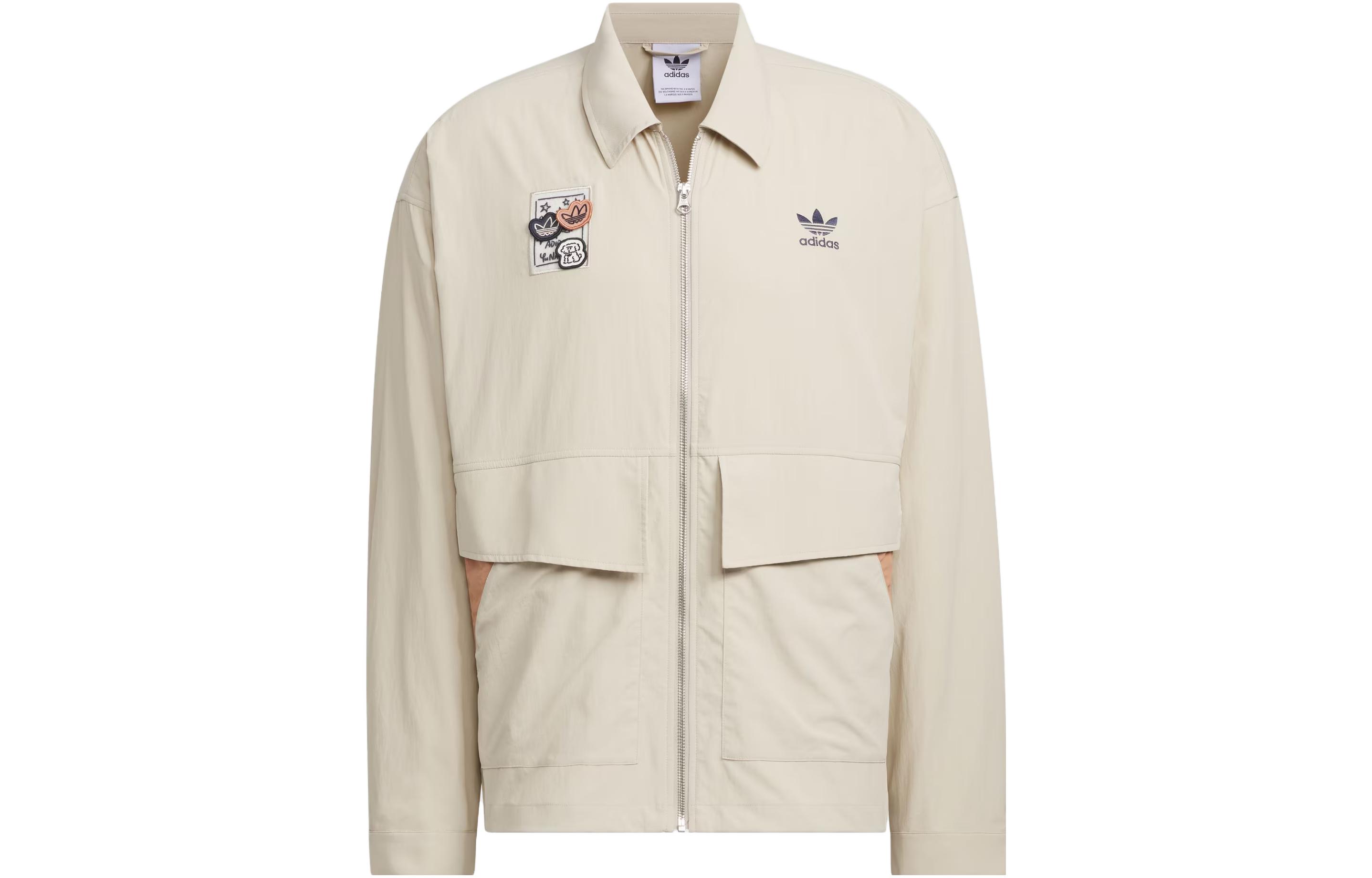 

Adidas Originals Куртка спортивная мужская бежевая умбра, Beige Umber