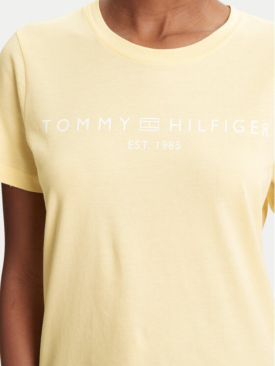 Футболка обычного кроя WW0WW40276 Tommy Hilfiger, желтый — фото 4