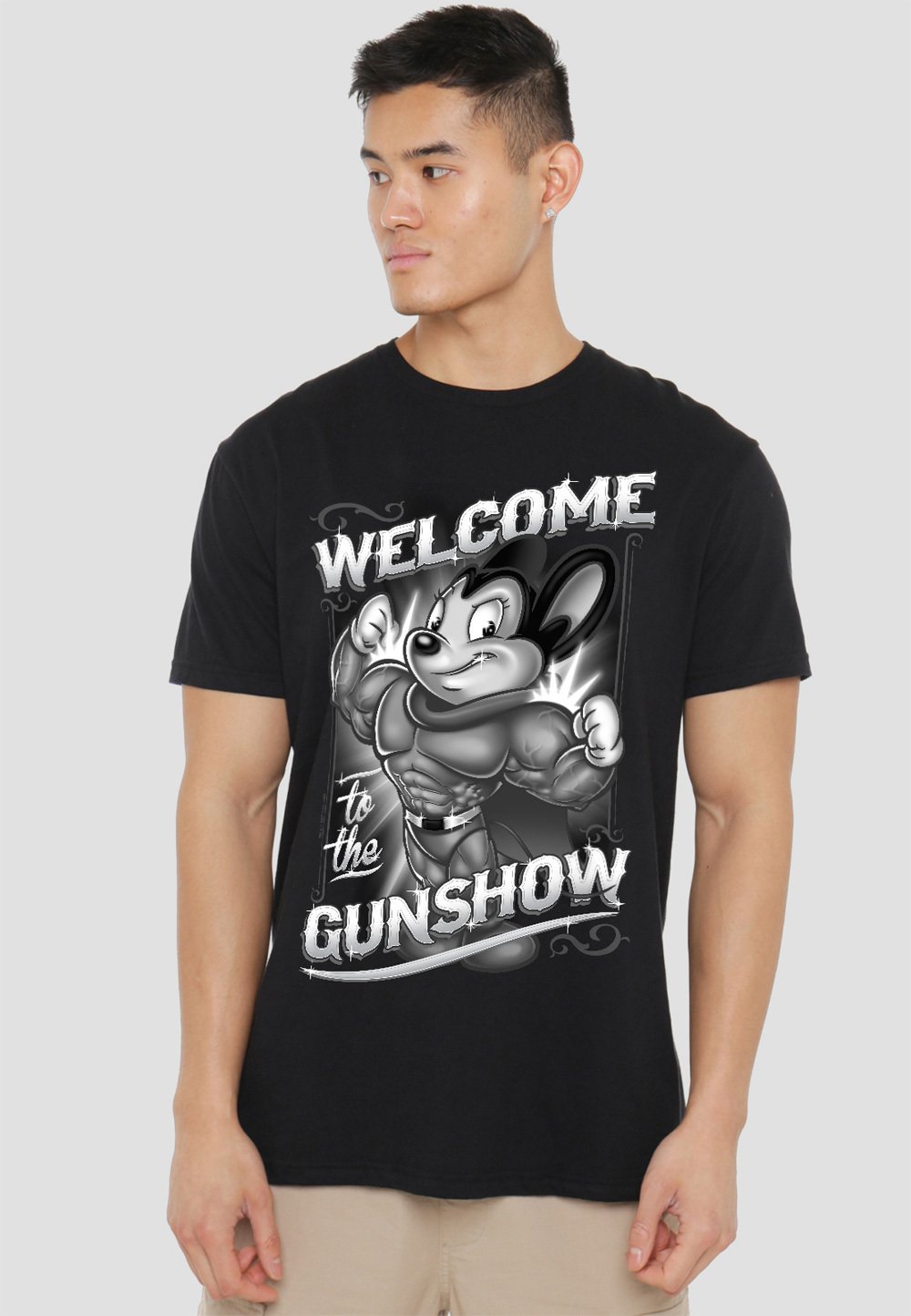 

Футболка с принтом MIGHTY MOUSE GUNSHOW Cotton Soul, черный