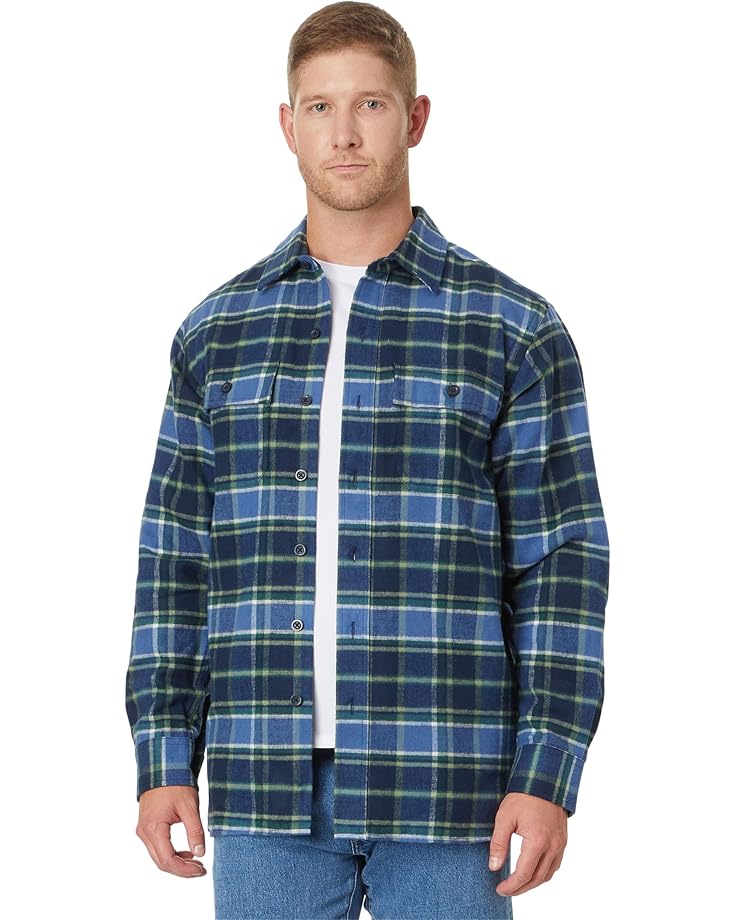 

Рубашка L.L.Bean Chamois Shirt Plaid Regular, цвет Deep Blue