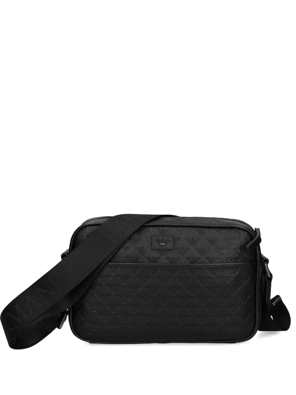 

Сумка мессенджер с тисненным логотипом EMPORIO ARMANI, черный