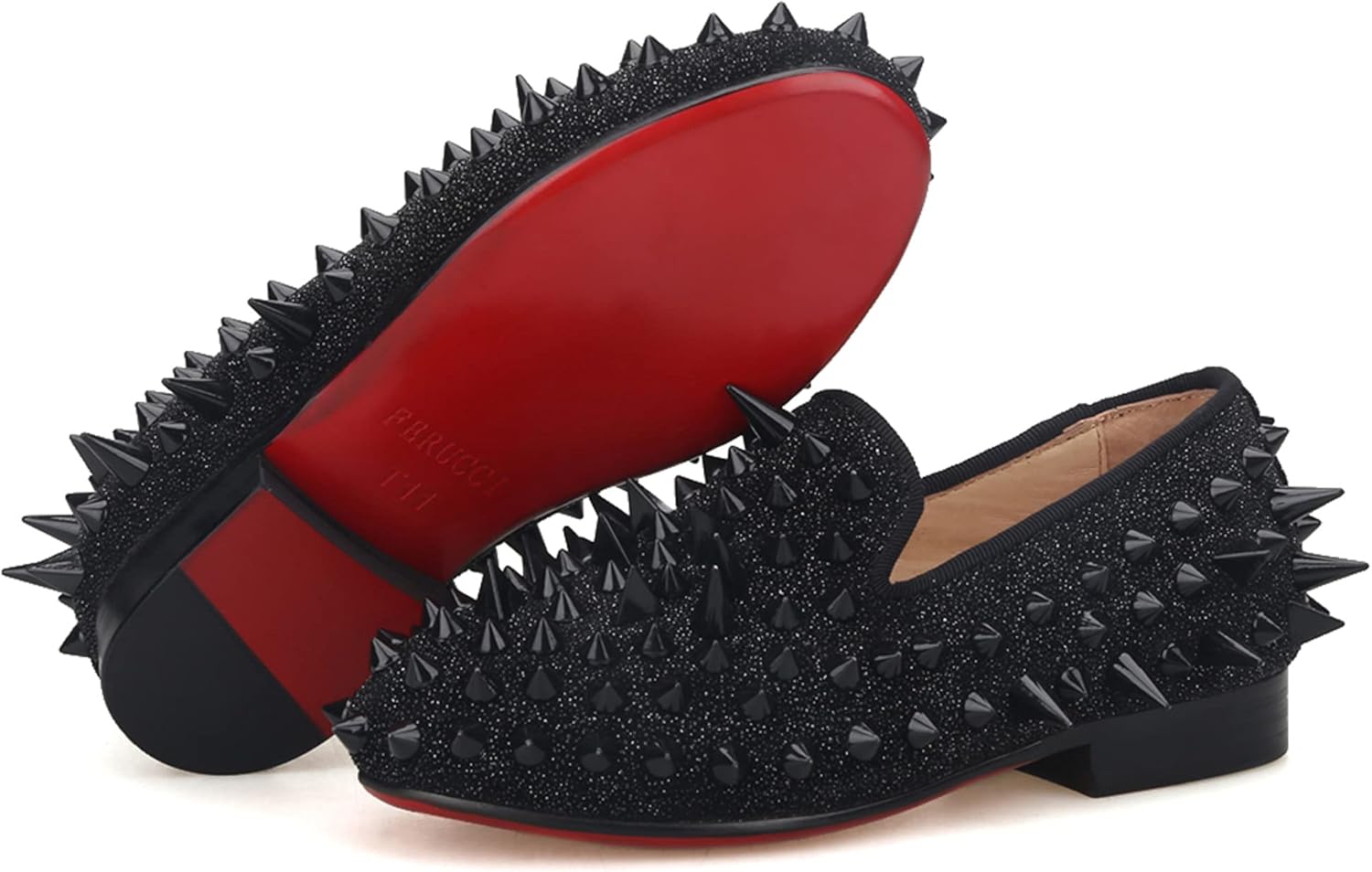 

Детские туфли FERUCCI для мальчиков, черные, с шипами и стразами