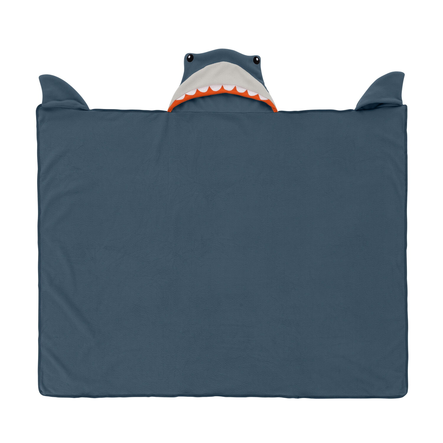 

Детское флисовое одеяло Finn the Shark 50 x 40 дюймов, синий