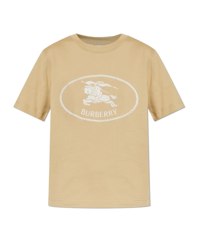 

Футболка с логотипом Burberry, бежевый