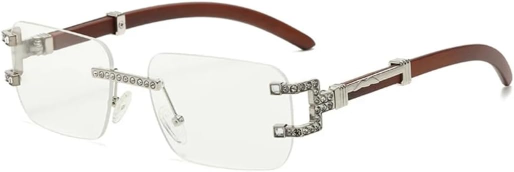 

Солнцезащитные очки с защитой UV400 | Металлическая оправа в стиле панк | для женщин и мужчин | для занятий спортом на открытом воздухе и вождения LXLHWN, Silver Clear