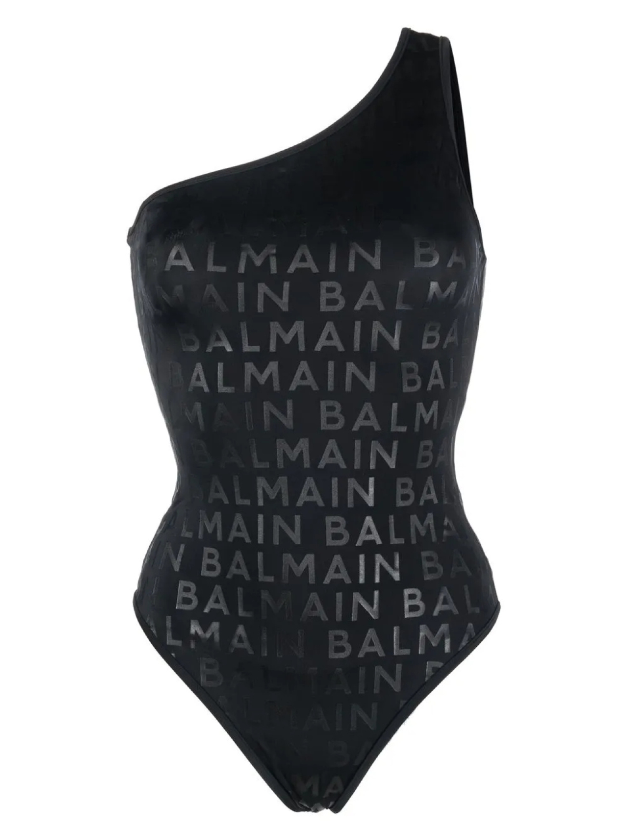 

Balmain купальник на одно плечо с логотипом, черный