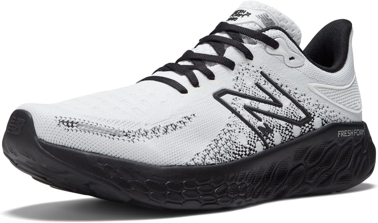 Мужские кроссовки New Balance Fresh Foam X 1080 V12 без шнурков, белый/черный