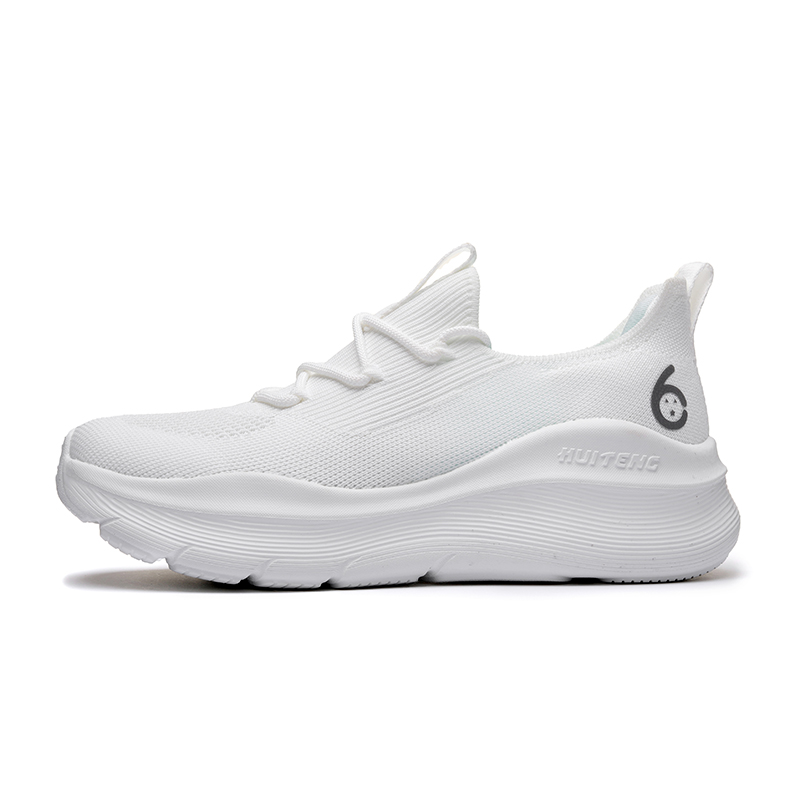 

Амортизирующие противоскользящие и износостойкие низкие кроссовки для повседневного бега Unisex HUITENG, coconut белый